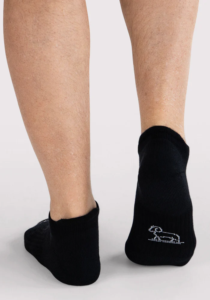 Mens Rowan No Show Socks - Black - Image 7