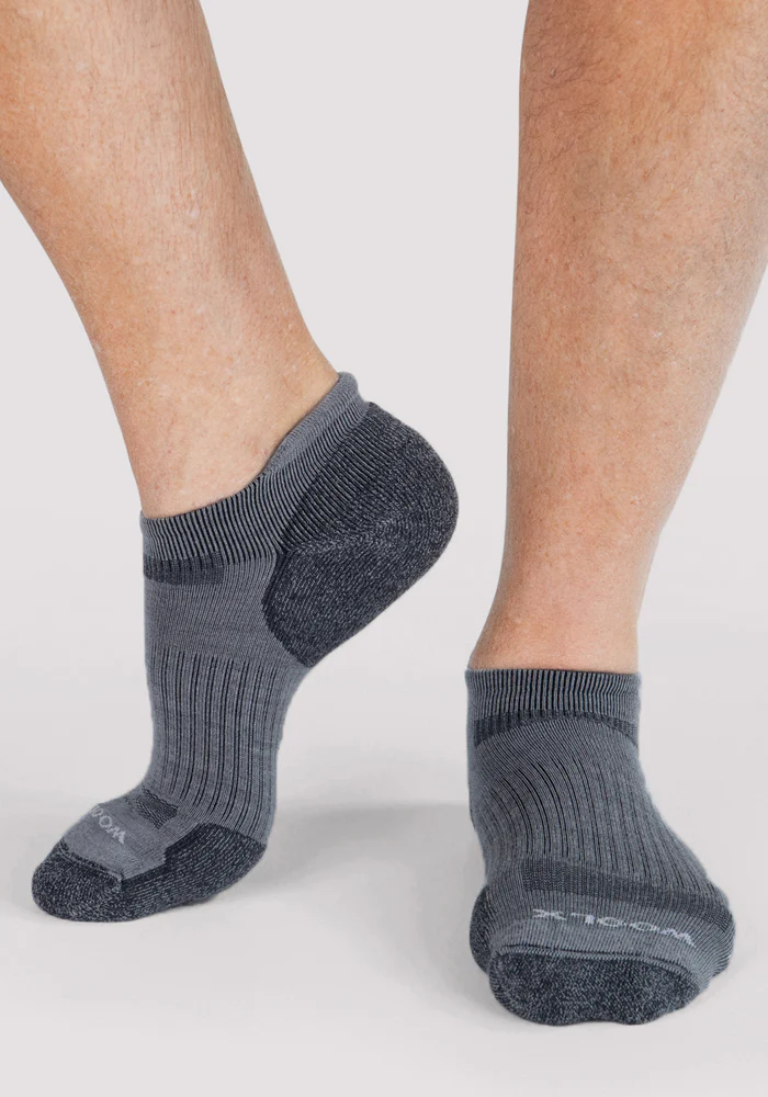 Mens Rowan No Show Socks - Grey - Image 5