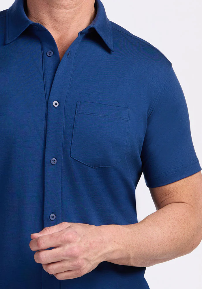 Endi Full Button Down Shirt - Estate Blue - Image 2