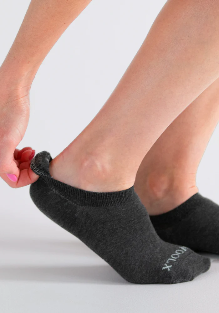 Womens Daisy Ped Socks - Dark Grey Charcoal - Image 6
