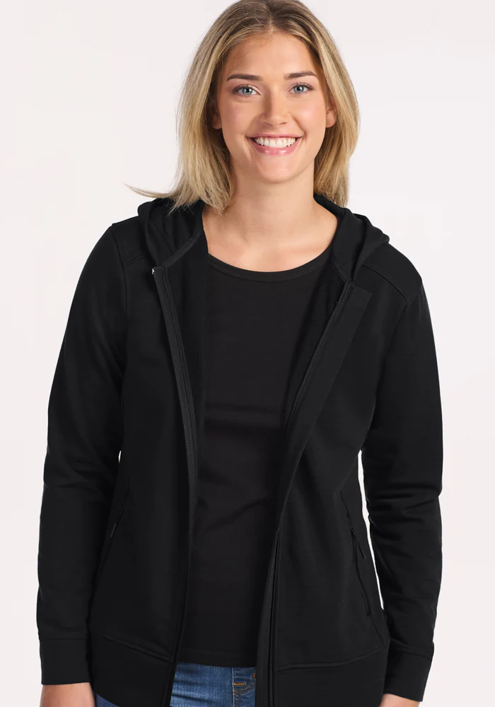 Darby Zip Up Hoodie - Black - Image 10