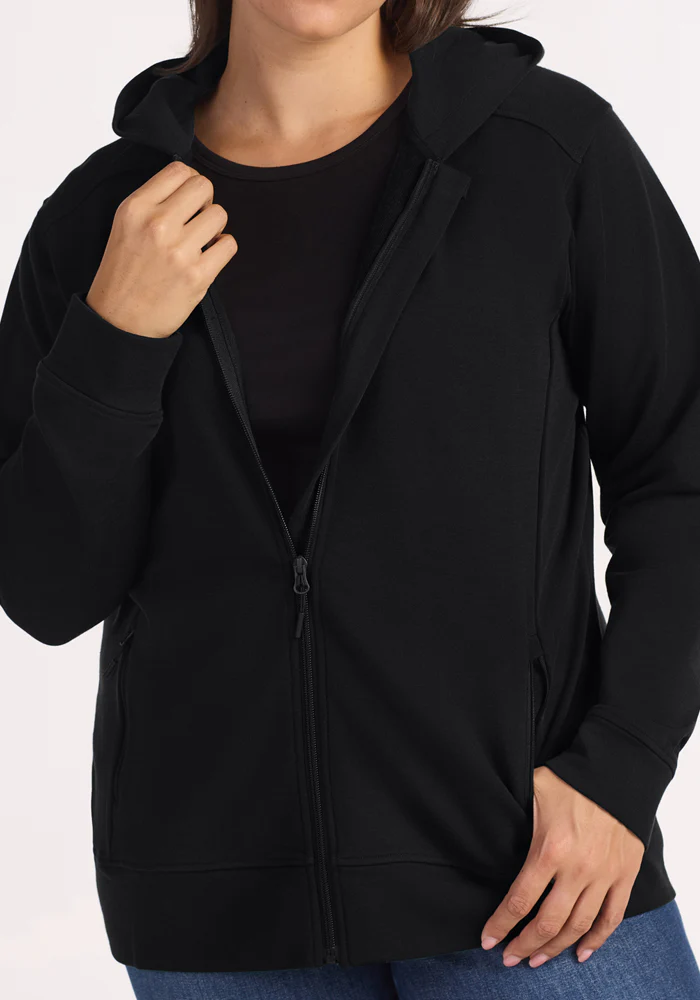 Darby Zip Up Hoodie - Black - Image 4