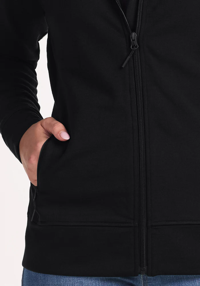 Darby Zip Up Hoodie - Black - Image 5
