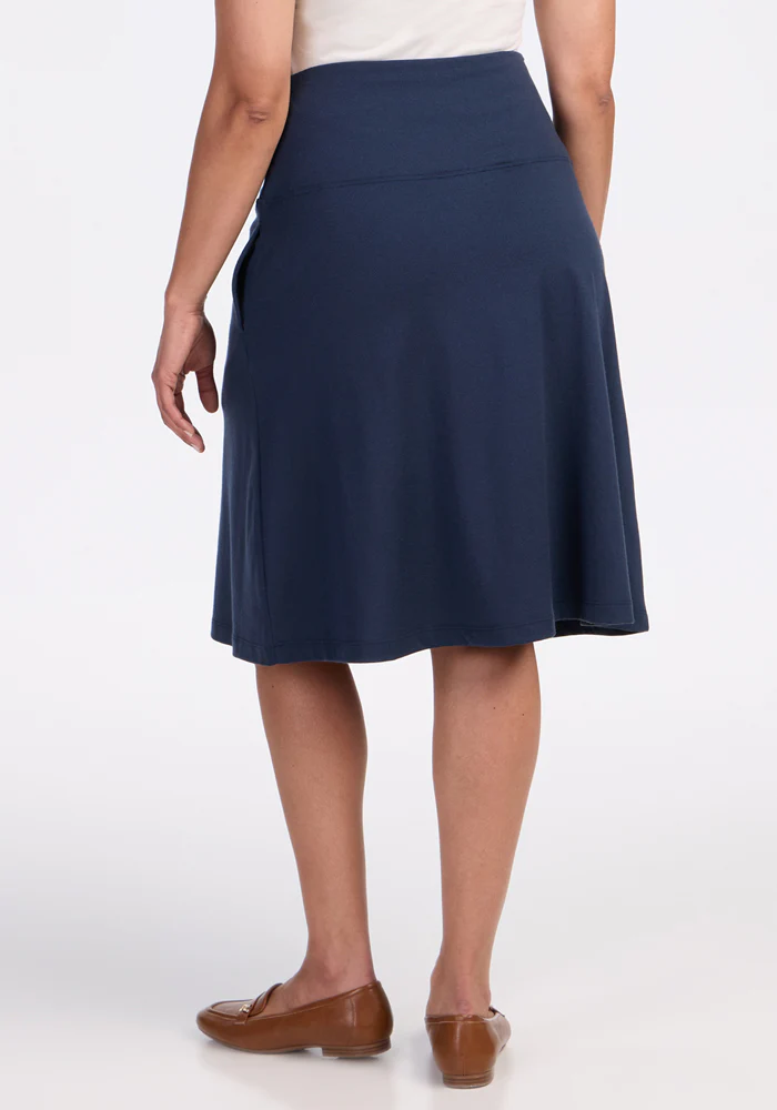 Marilyn Flowy Midi Skirt - Deep Navy - Image 6