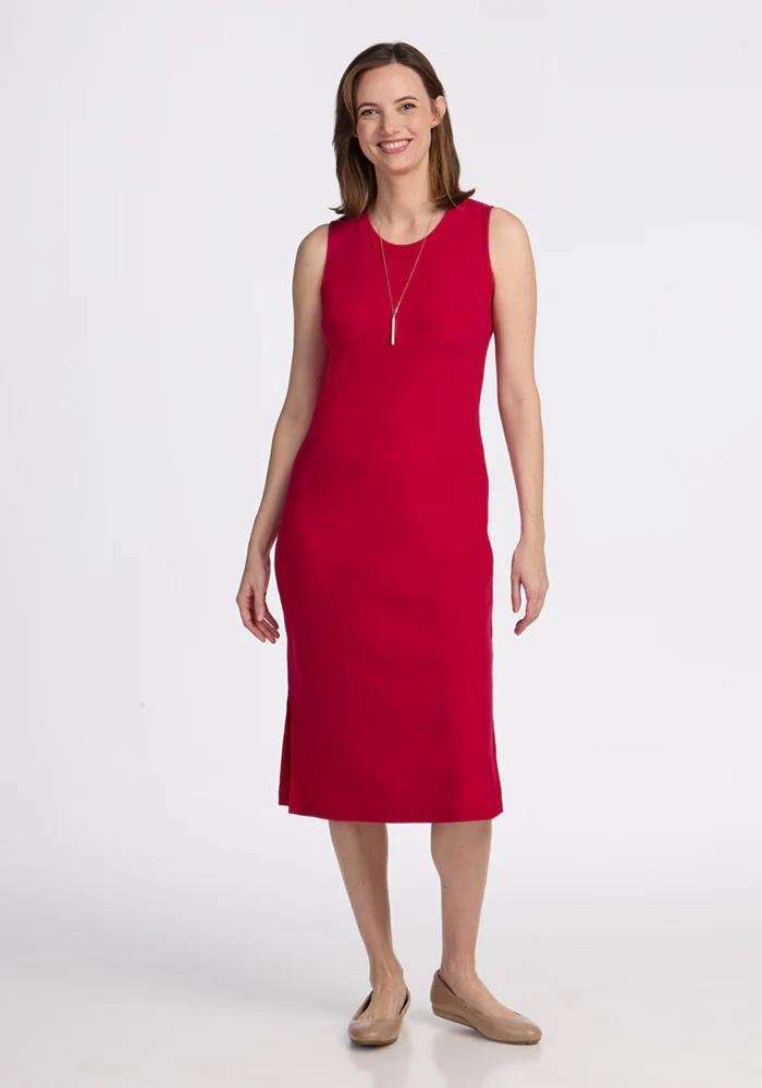 Iris Ribbed Dress - Poppy Spark