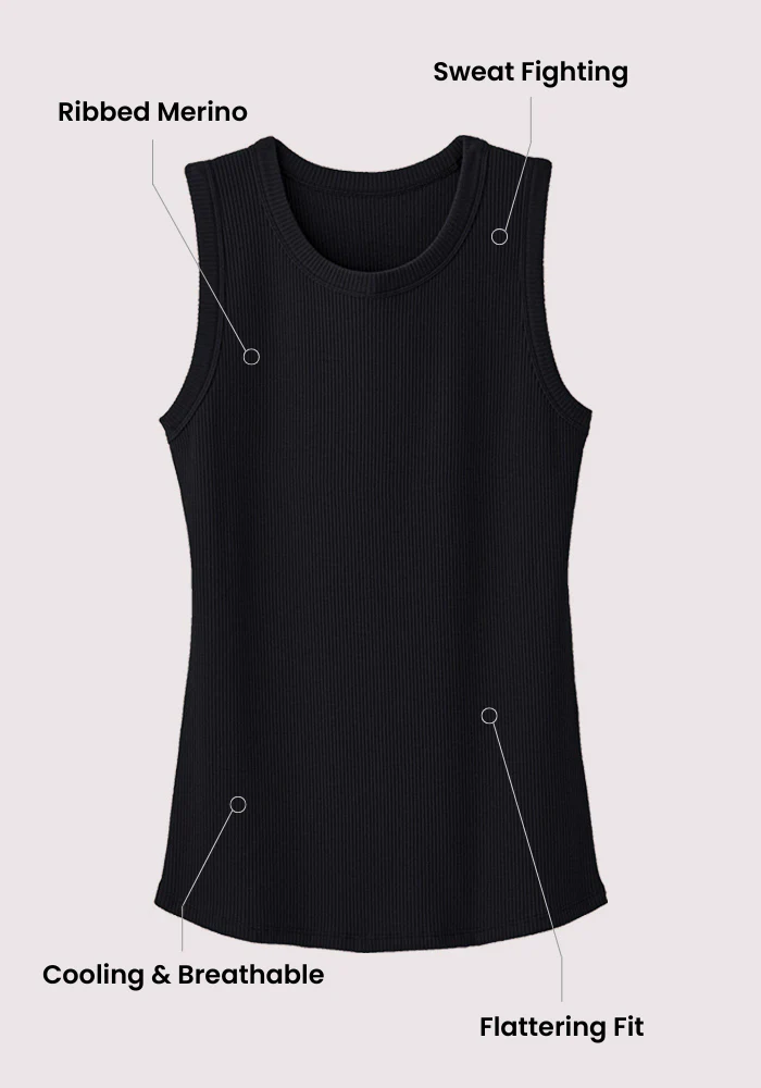Raegan Ribbed Tank Top - Deep Navy - Image 8