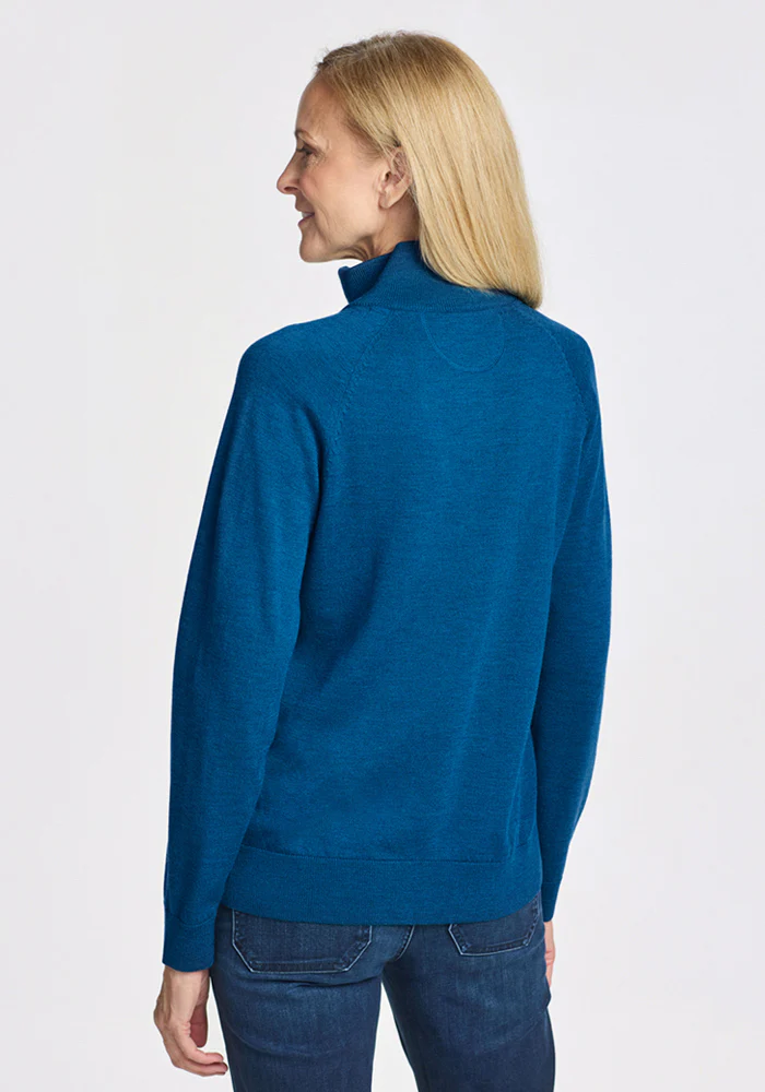 Collins Half Zip Sweater - Moroccan Blue - Image 6