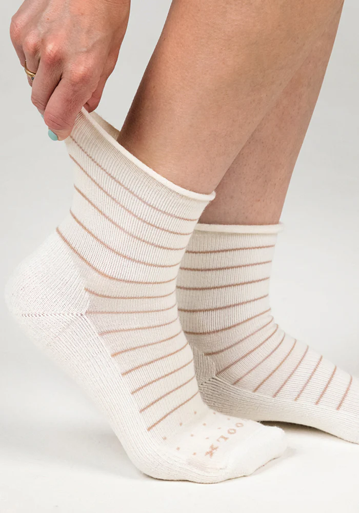 Womens Derby Roll Top Sock - Sand Dollar - Image 6