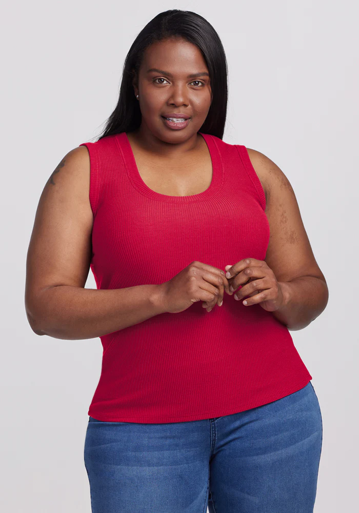Sloane Ribbed Tank - Poppy Spark - Image 7