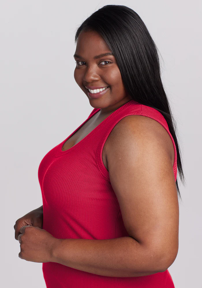 Sloane Ribbed Tank - Poppy Spark - Image 8