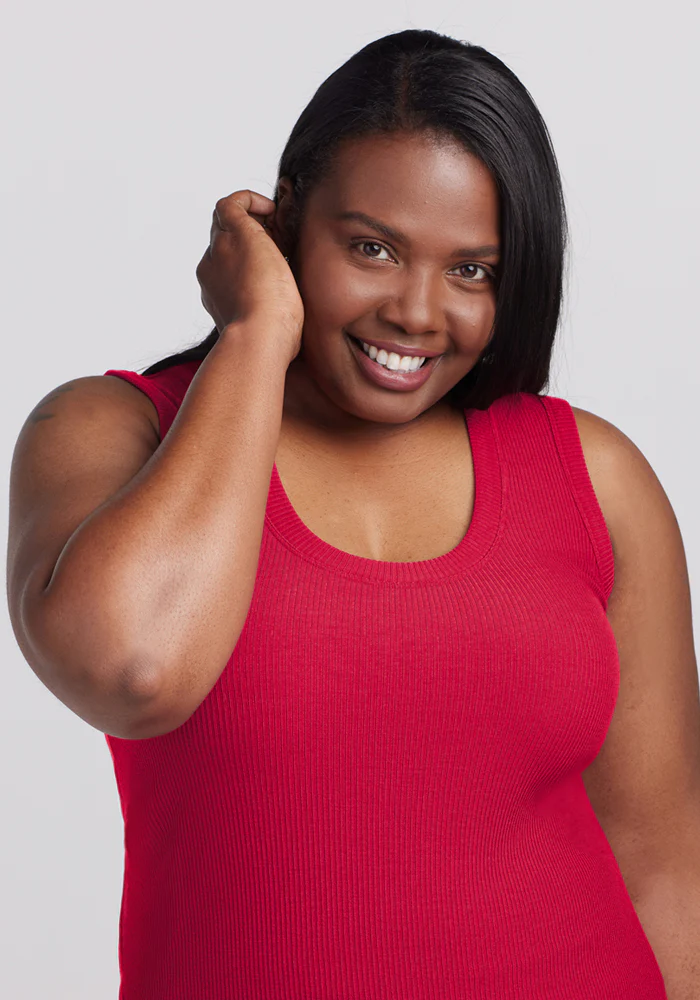 Sloane Ribbed Tank - Poppy Spark - Image 9
