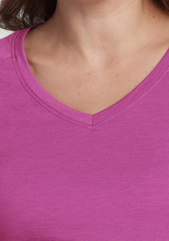 Mia V Neck - Purple Wine - Image 3