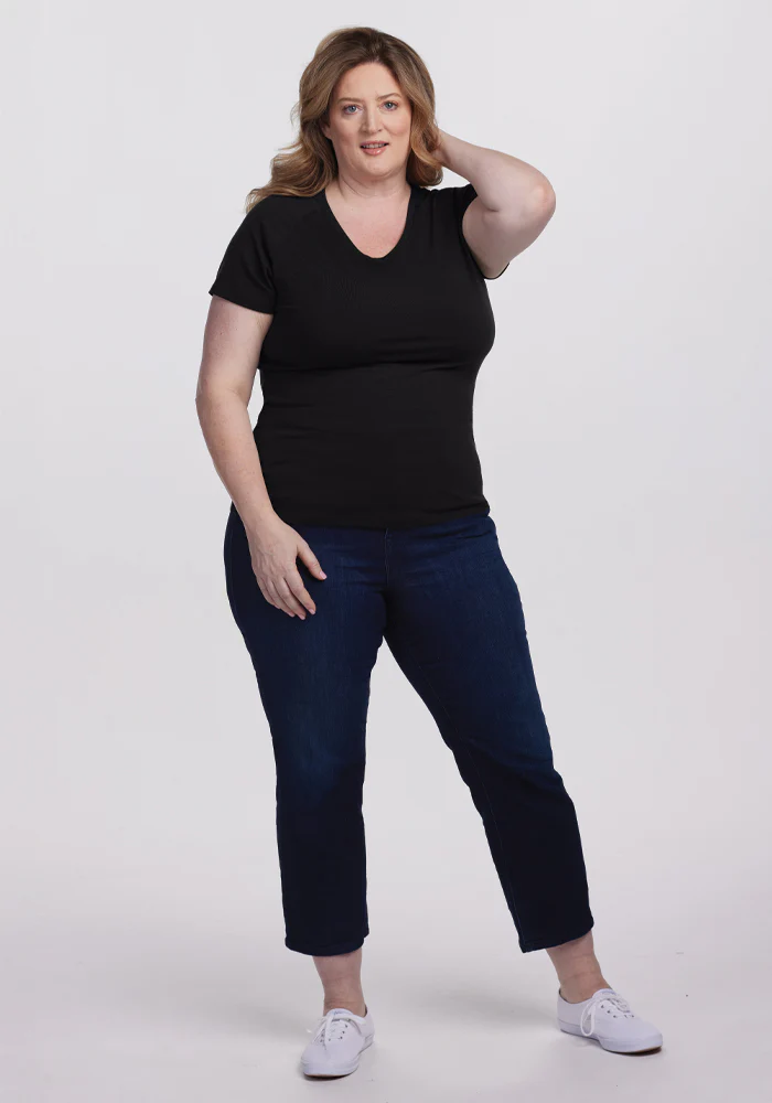 Mia V Neck - Black - Image 10