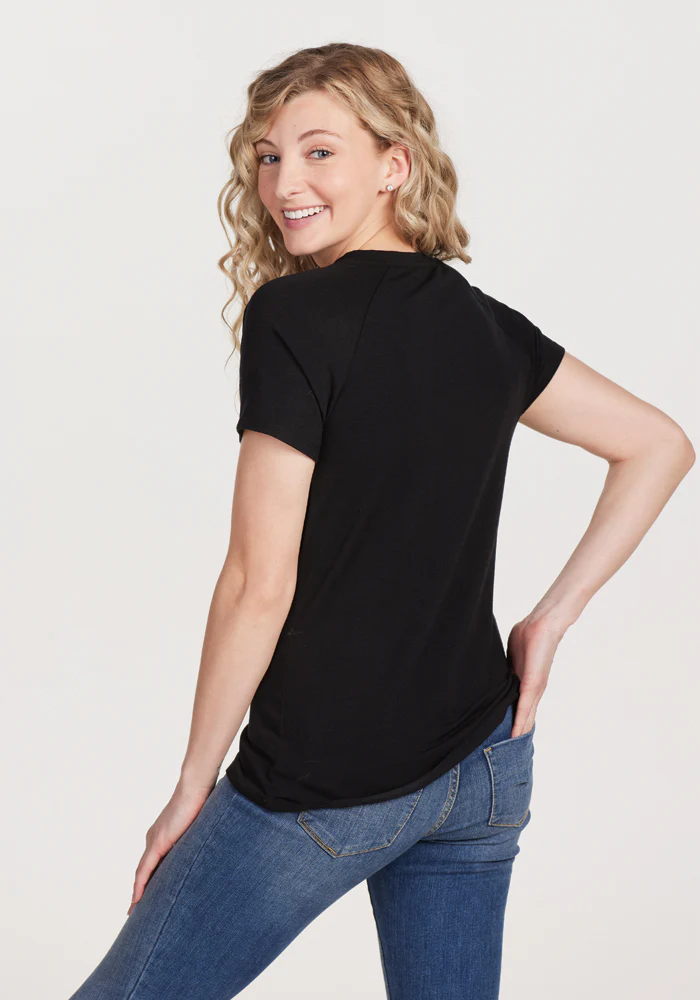 Mia V Neck - Black - Image 6