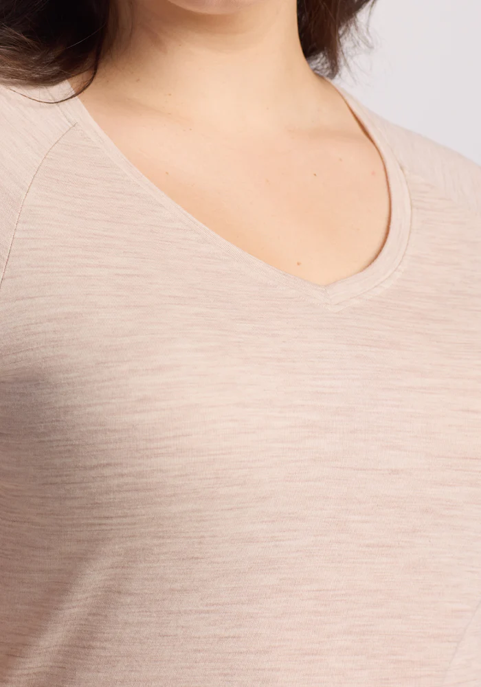 Mia V Neck - Cream Heather - Image 5