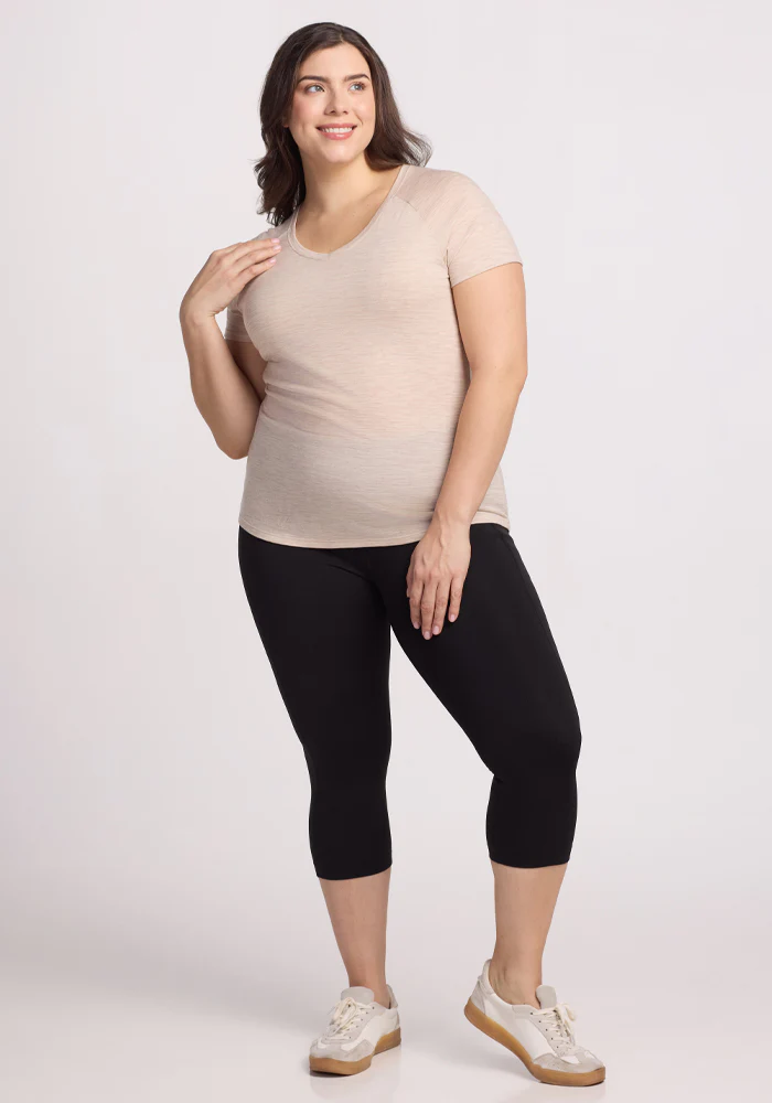 Mia V Neck - Cream Heather - Image 7
