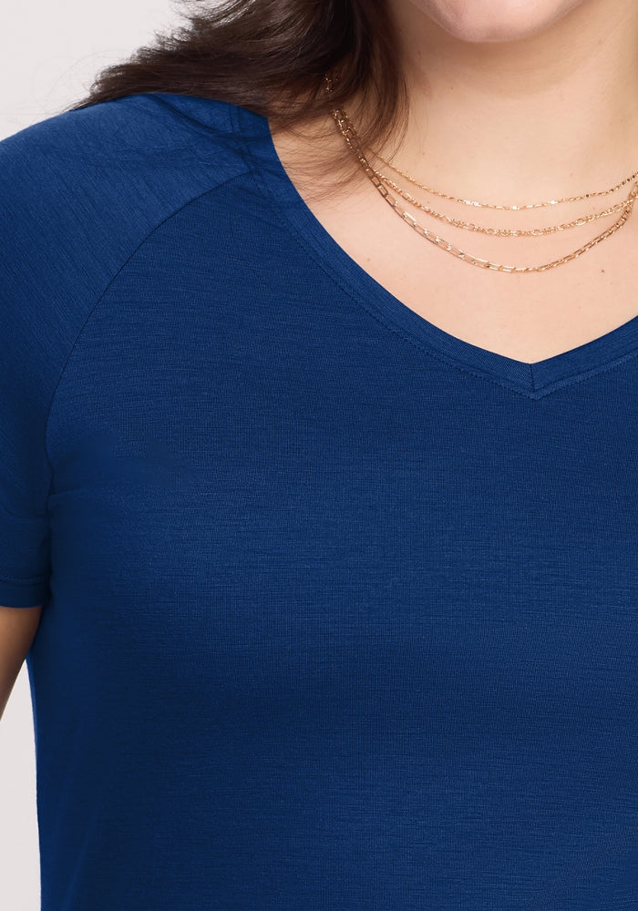 Mia V Neck - Estate Blue - Image 8