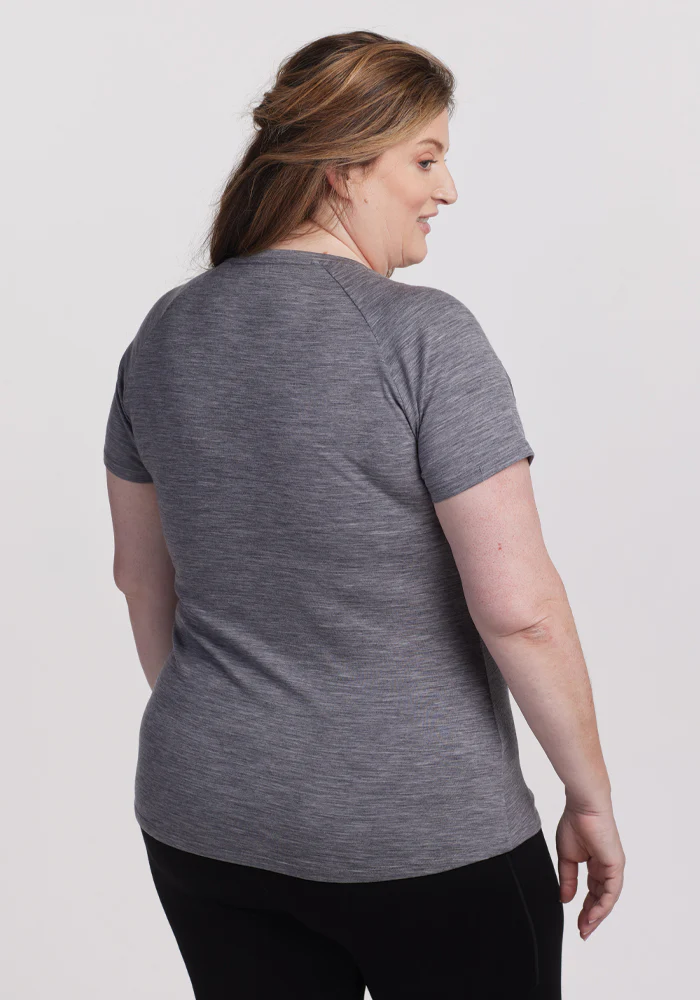 Mia V Neck - Graphite Heather - Image 11