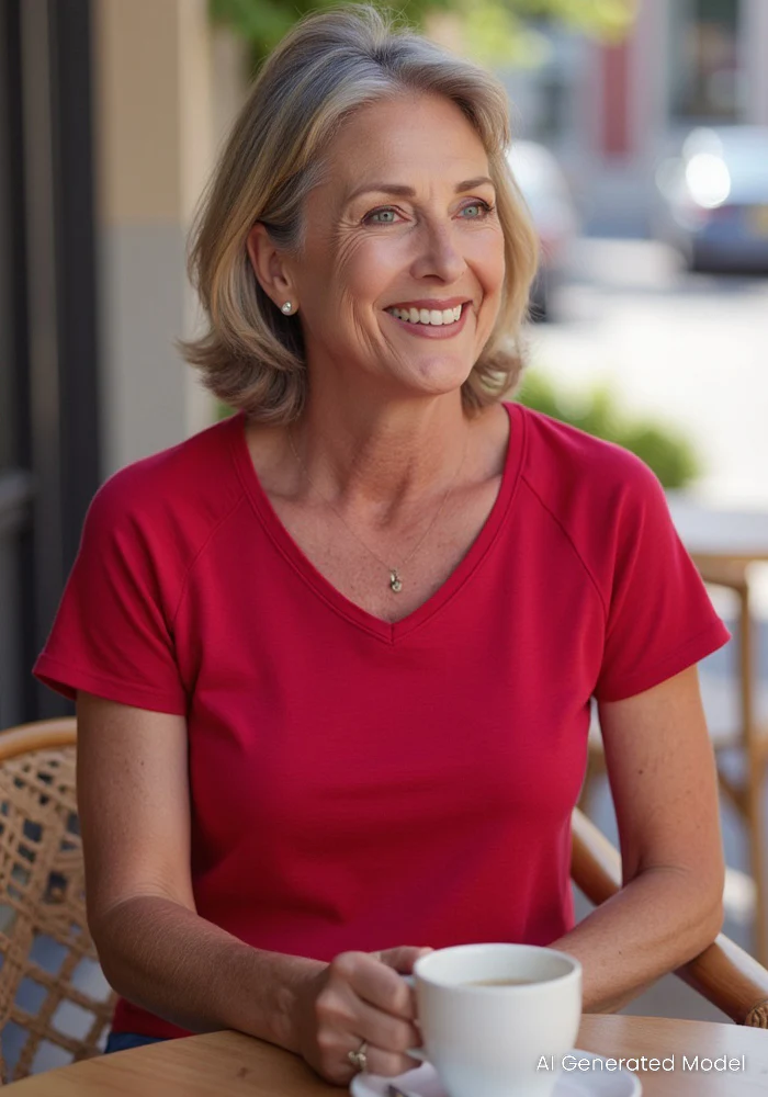 Mia V Neck - Poppy Spark - Image 13