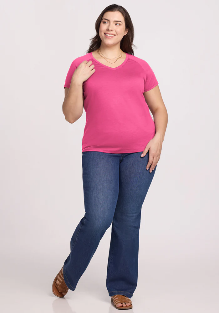 Mia V Neck - Raspberry Fizz - Image 10