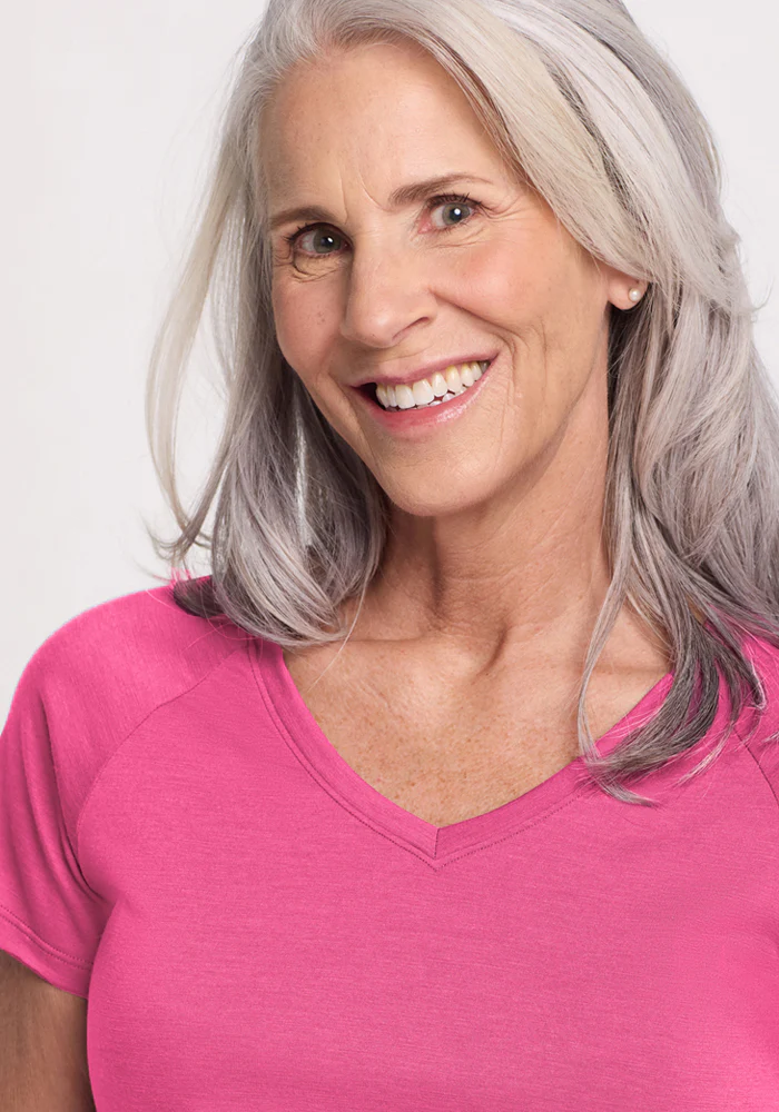Mia V Neck - Raspberry Fizz - Image 3