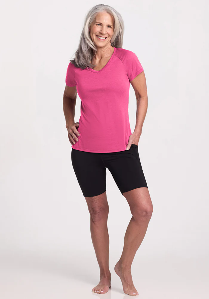 Mia V Neck - Raspberry Fizz - Image 4