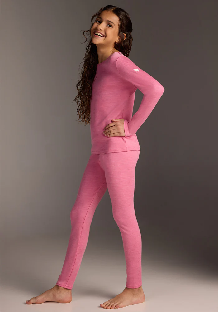 Kids Explorer Base Layer Bottoms - Pinky Promise - Image 9