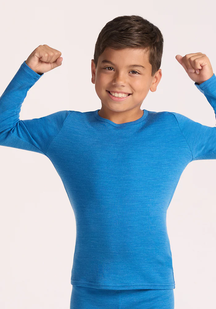 Kids Explorer Base Layer Top - Blue Razz - Image 10