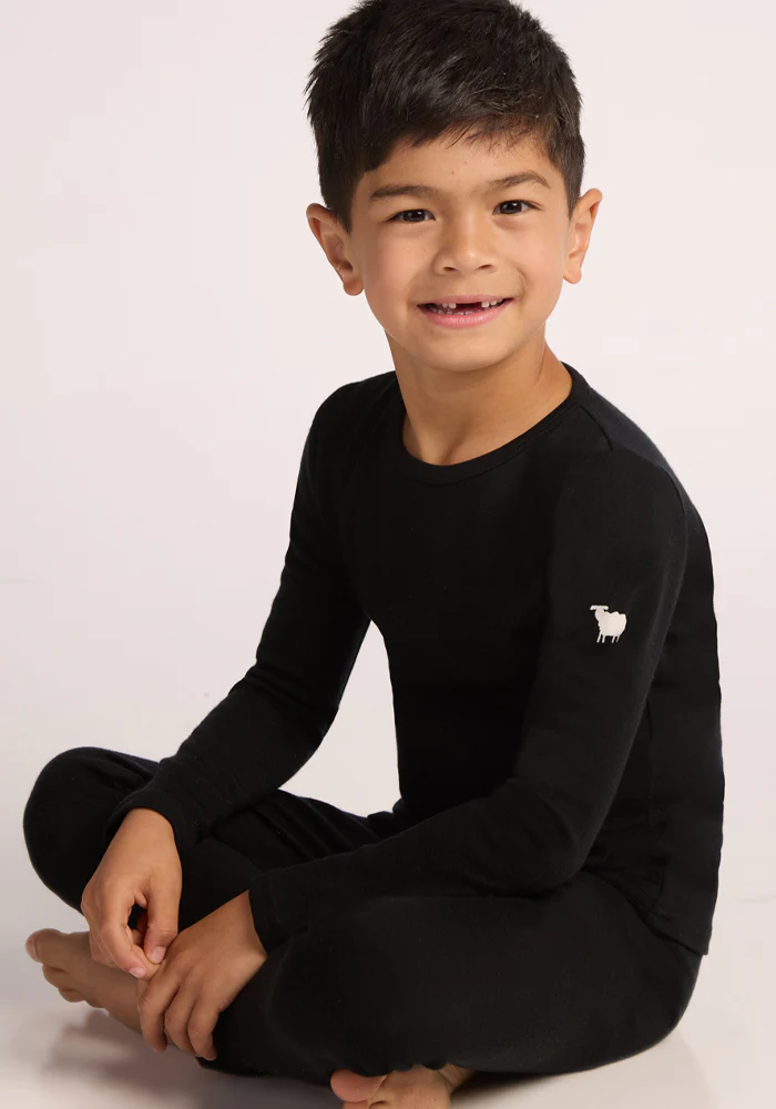 Kids Explorer Base Layer Top - Black - Image 10
