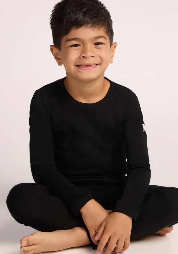 Kids Explorer Base Layer Top - Black - Image 11