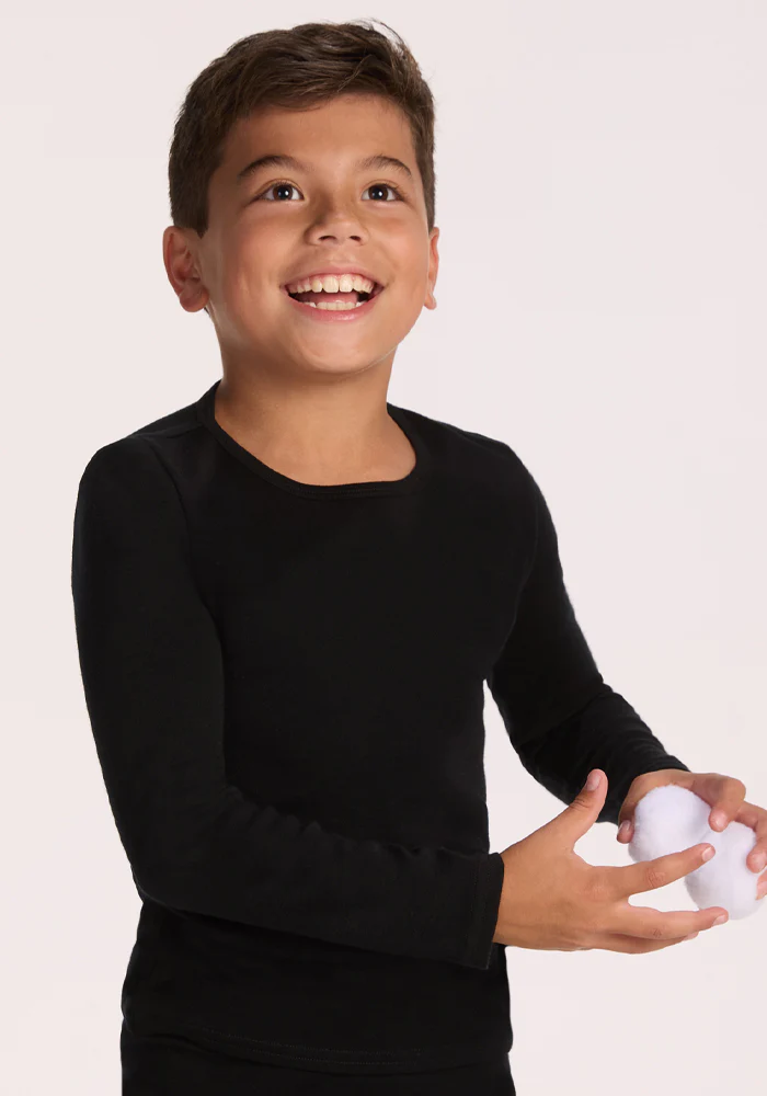 Kids Explorer Base Layer Top - Black - Image 16