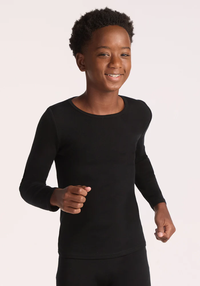 Kids Explorer Base Layer Top - Black - Image 21