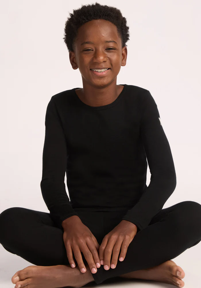 Kids Explorer Base Layer Top - Black - Image 22