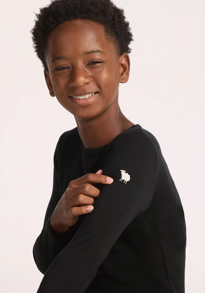 Kids Explorer Base Layer Top - Black - Image 24