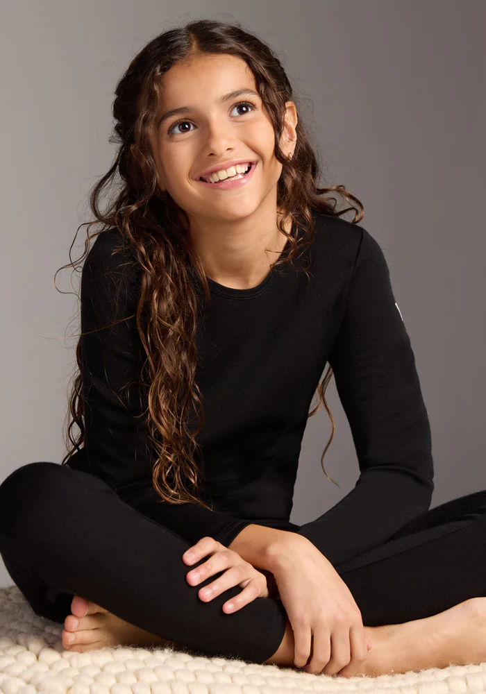 Kids Explorer Base Layer Top - Black - Image 27