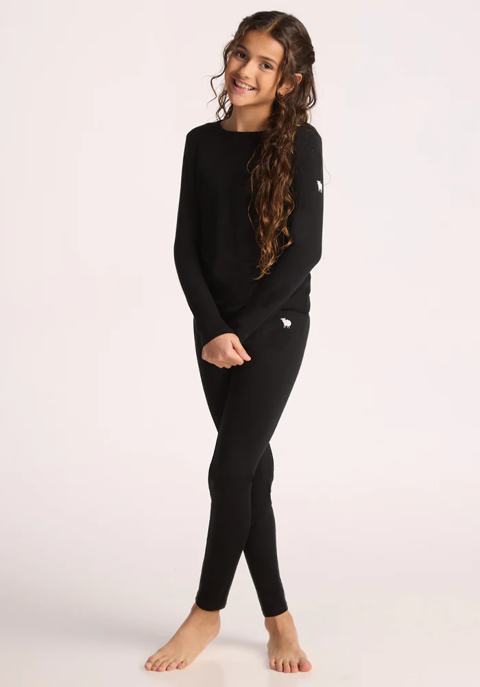 Kids Explorer Base Layer Top - Black - Image 28