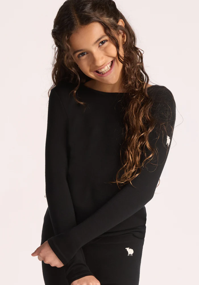 Kids Explorer Base Layer Top - Black - Image 30