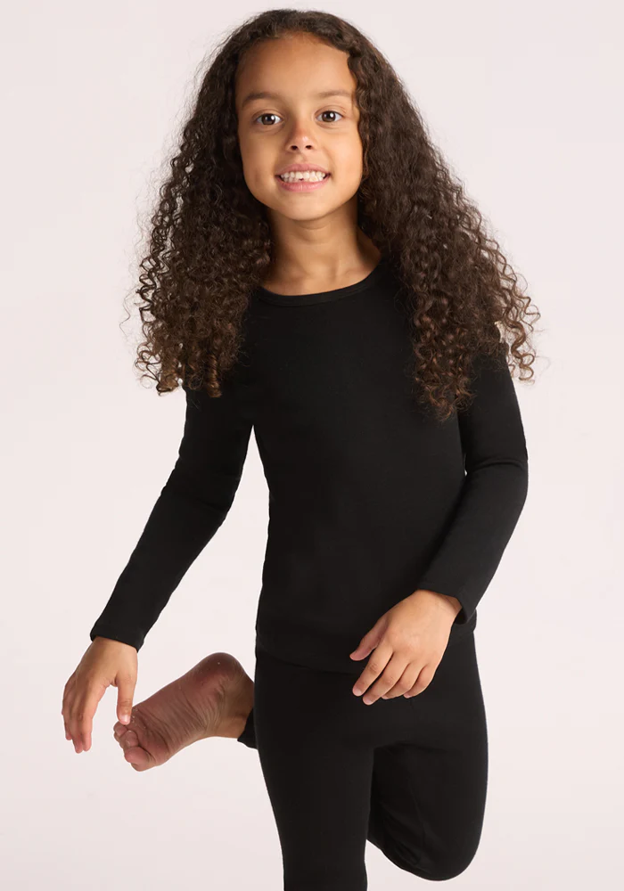 Kids Explorer Base Layer Top - Black - Image 33