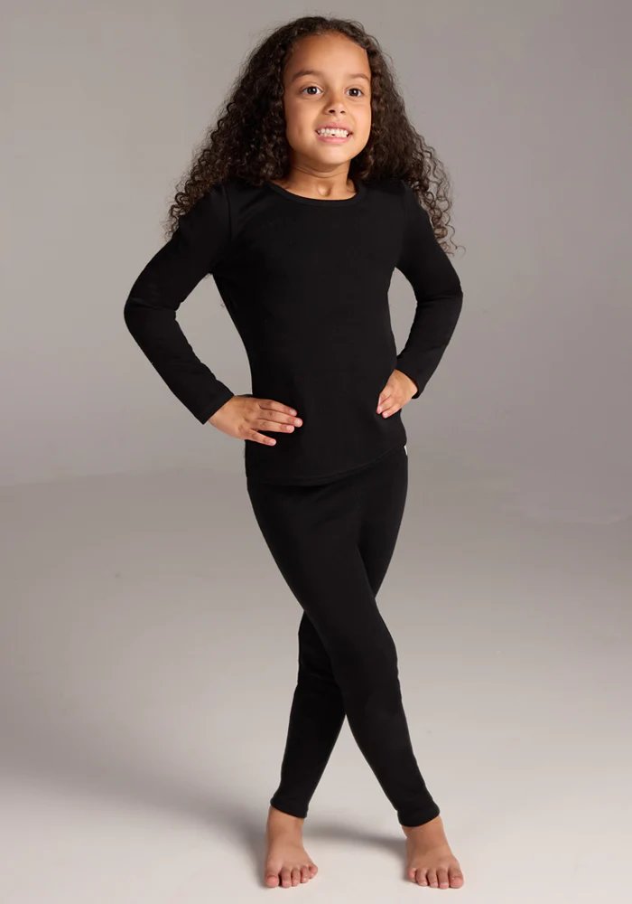Kids Explorer Base Layer Top - Black - Image 36