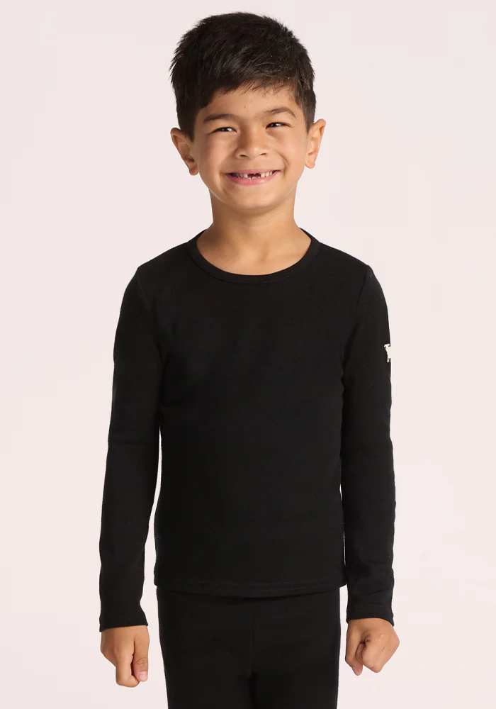 Kids Explorer Base Layer Top - Black - Image 9