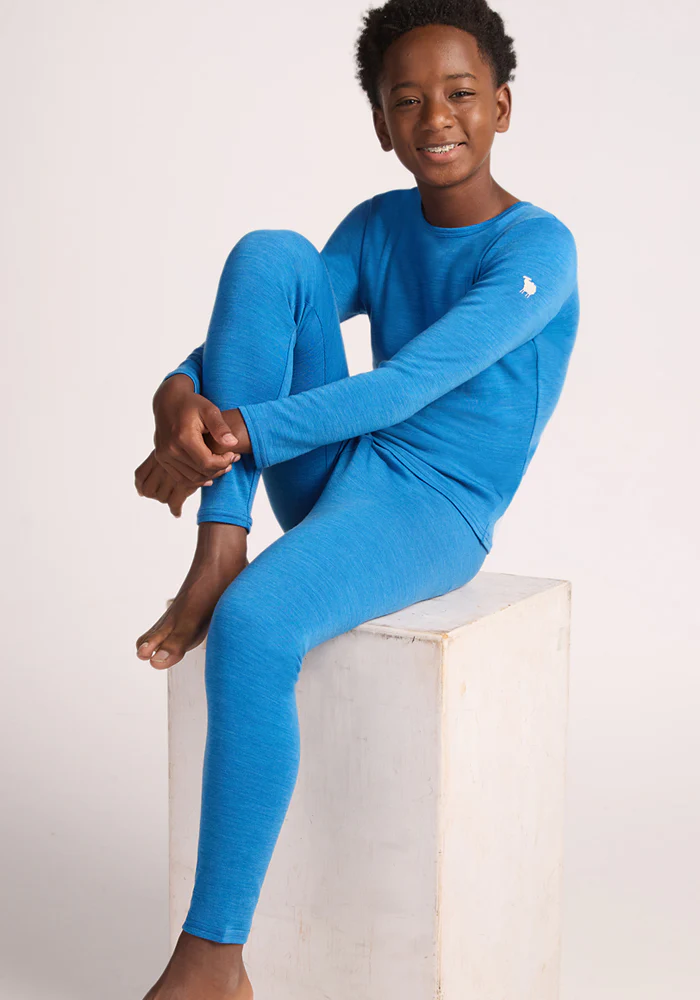 Kids Explorer Base Layer Bottoms - Blue Razz - Image 14
