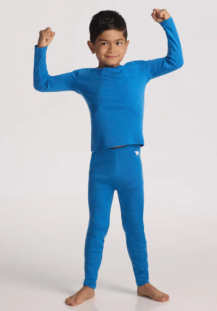 Kids Explorer Base Layer Bottoms - Blue Razz - Image 6