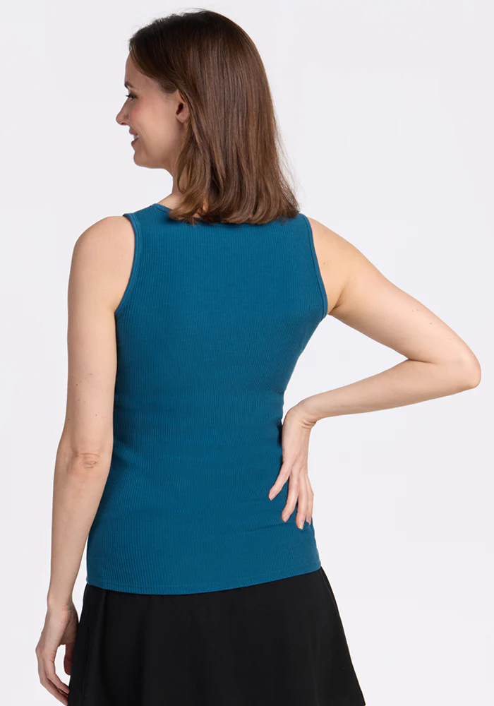 Vivi Ribbed Tank - Moroccan Blue - Image 5