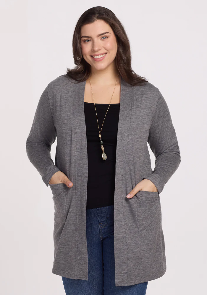 Paisley Cardigan - Graphite Heather - Image 3