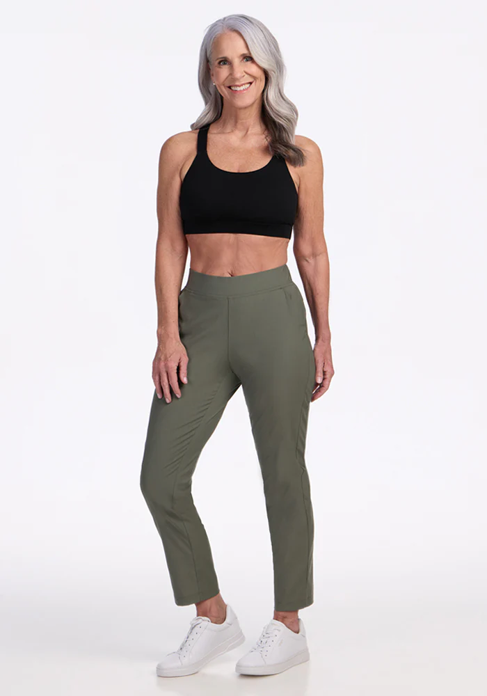 Nicole Petite Ankle Pant - Sage Olive