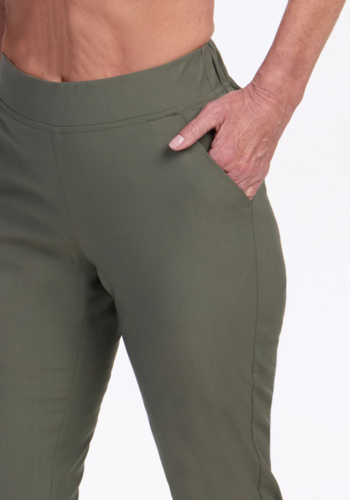 Nicole Petite Ankle Pant - Sage Olive - Image 4