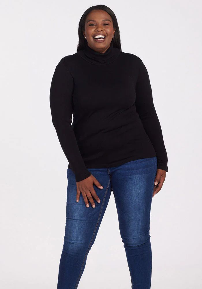 Peyton Turtleneck - Black - Image 9