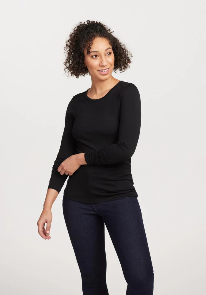 Remi Long Sleeve T-Shirt - Black - Image 4