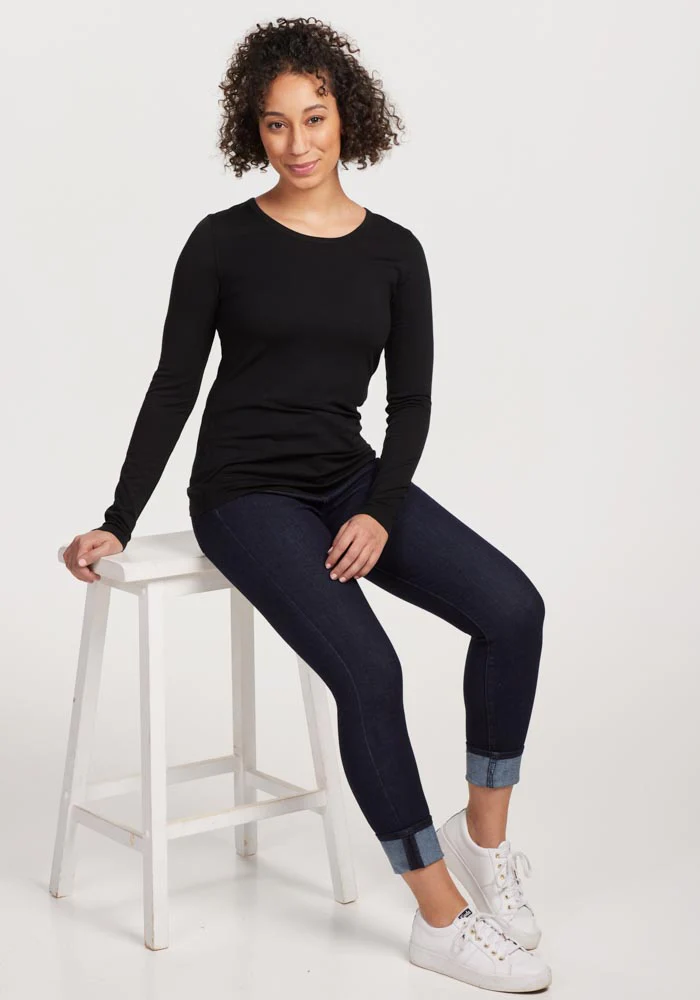 Remi Long Sleeve T-Shirt - Black - Image 5