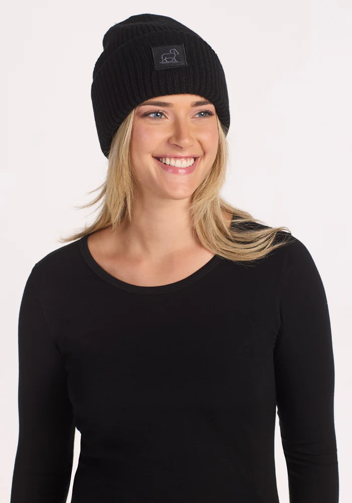 Ria Chunky Beanie - Black - Image 4